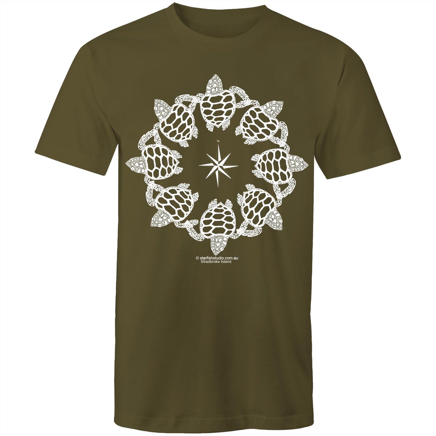 Printed to order- Unisex TURTLE CIRCLE T-Shirt