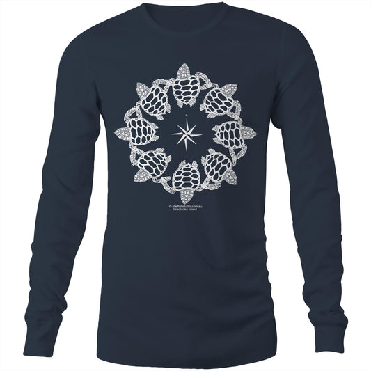 Printed to order- Unisex TURTLE CIRCLE -  Long Sleeve T-Shirt