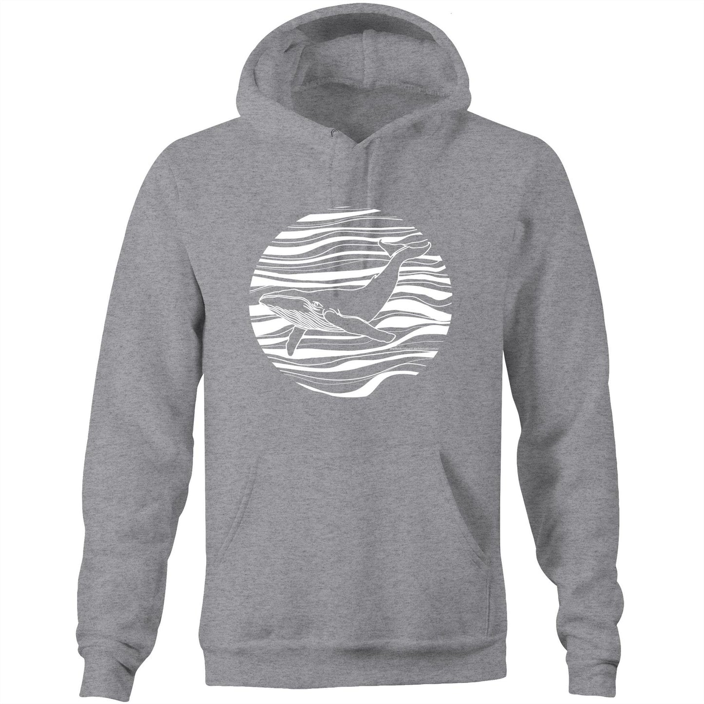Printed to order- Unisex WHALE - Hoodie with Pocket