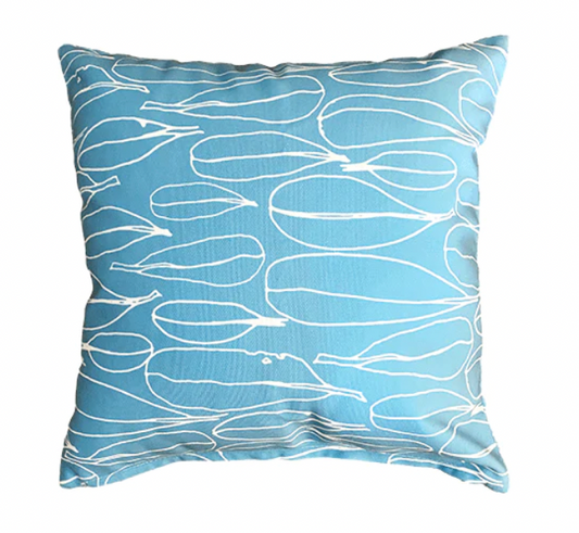 Large Integrifolia, sky blue SCATTER CUSHION