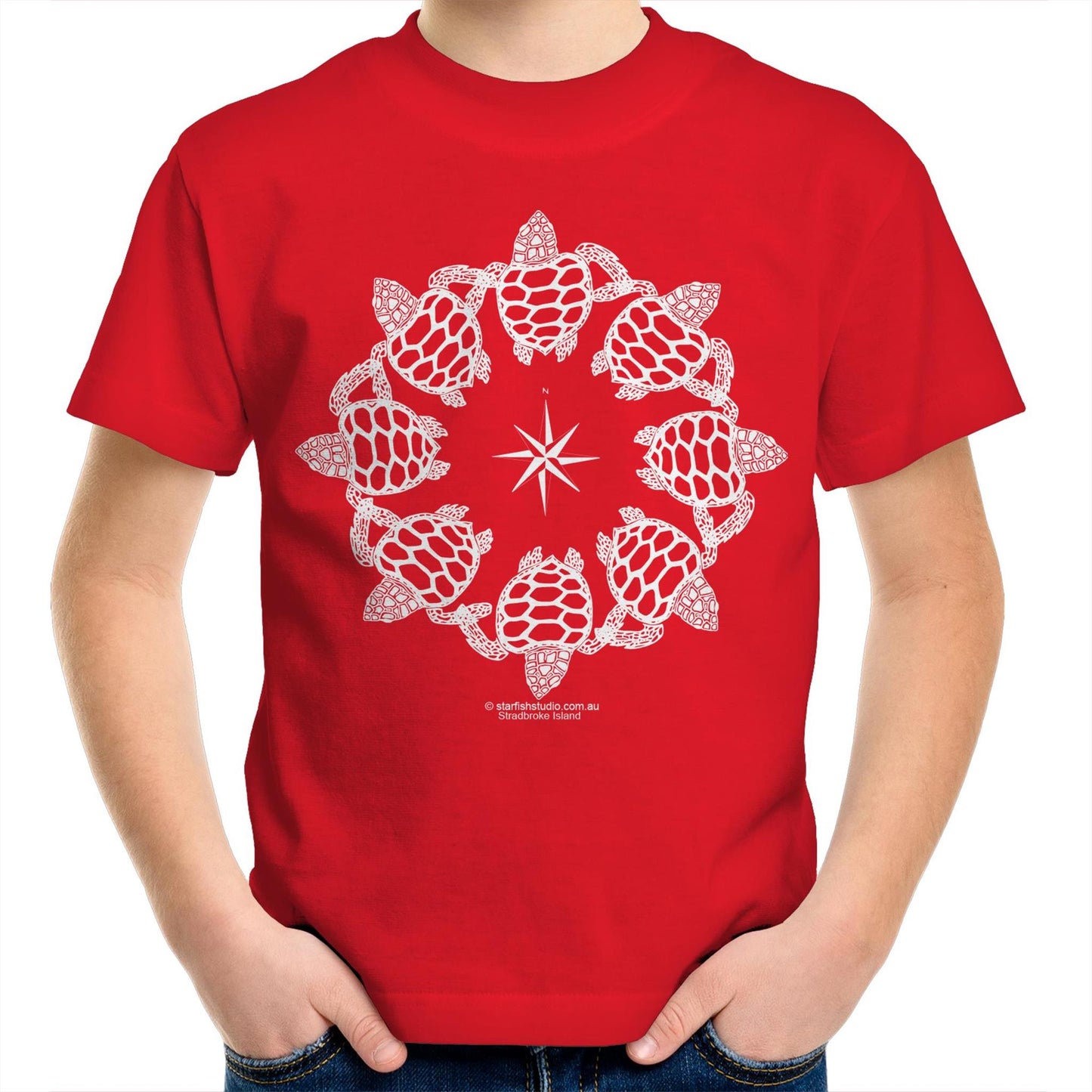 Printed to order- Kids  TURTLE CIRCLE  T-Shirt