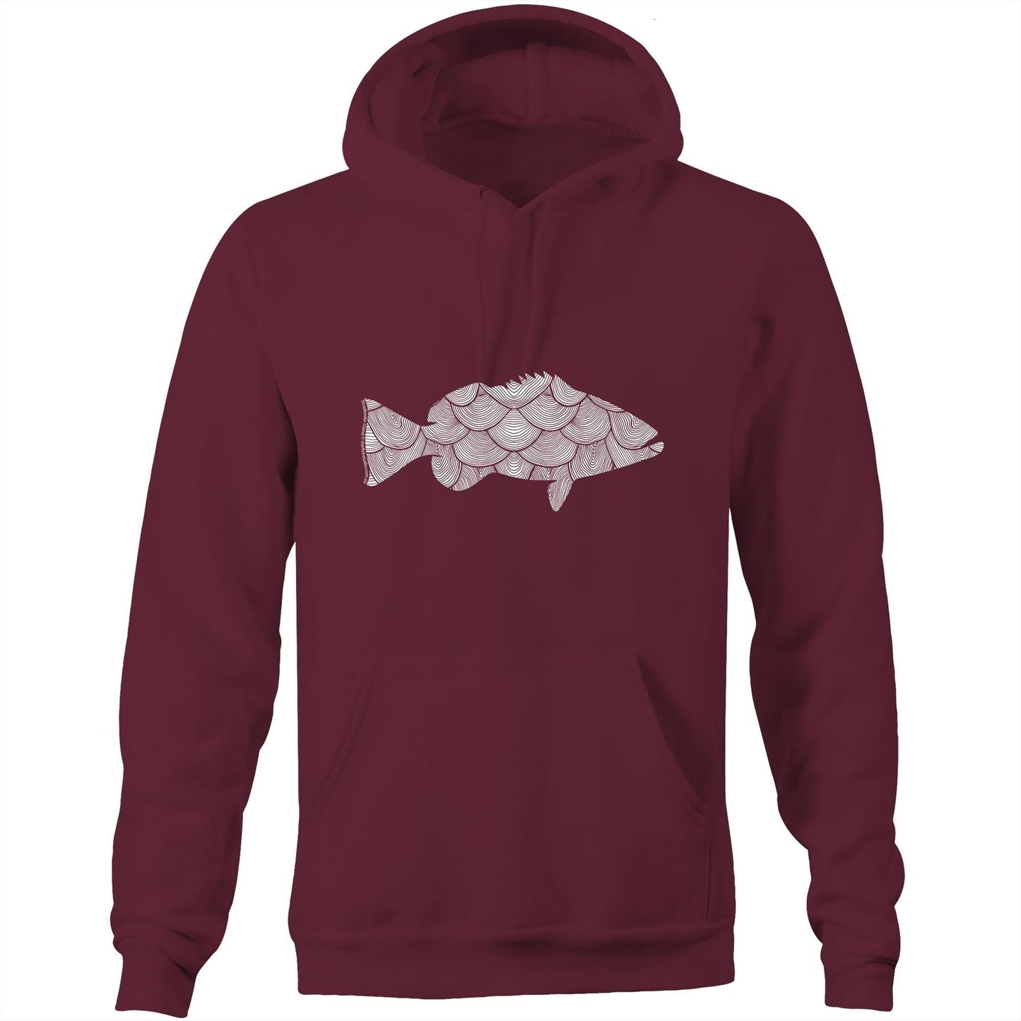 Printed to order- Unisex FISH - Hoodie with Pocket