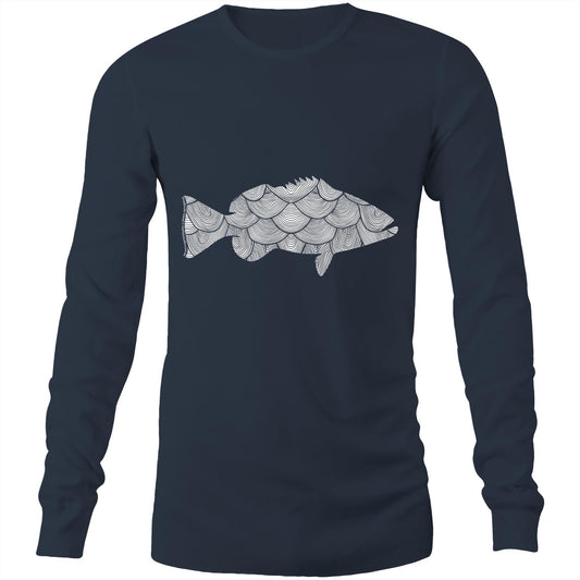 Printed to order- Unisex FISH -  Long Sleeve T-Shirt