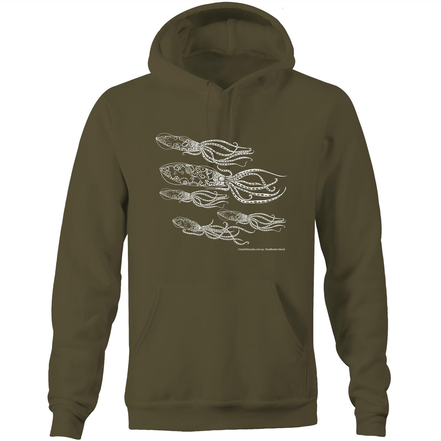 Printed to order- Unisex SQUID - Hoodie with Pocket