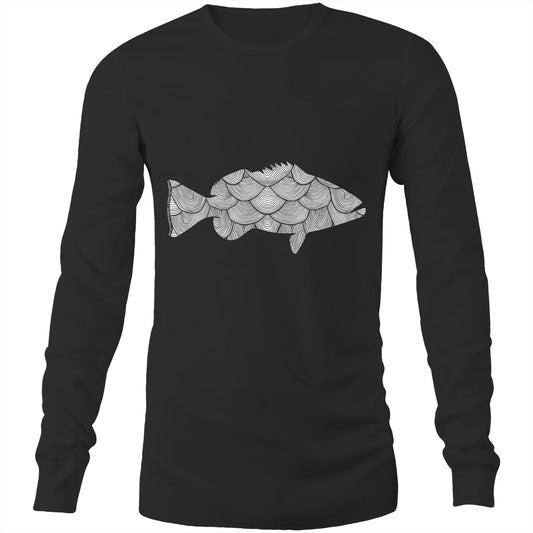 Printed to order- Unisex FISH -  Long Sleeve T-Shirt