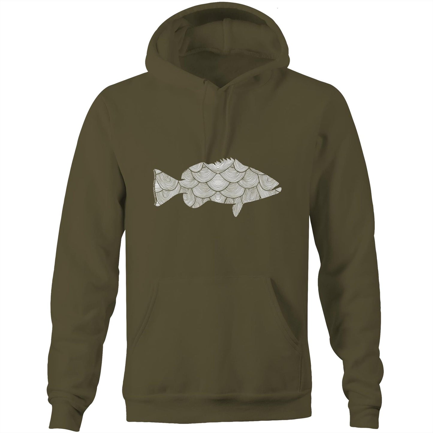 Printed to order- Unisex FISH - Hoodie with Pocket