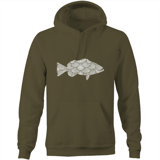 Printed to order- Unisex FISH - Hoodie with Pocket
