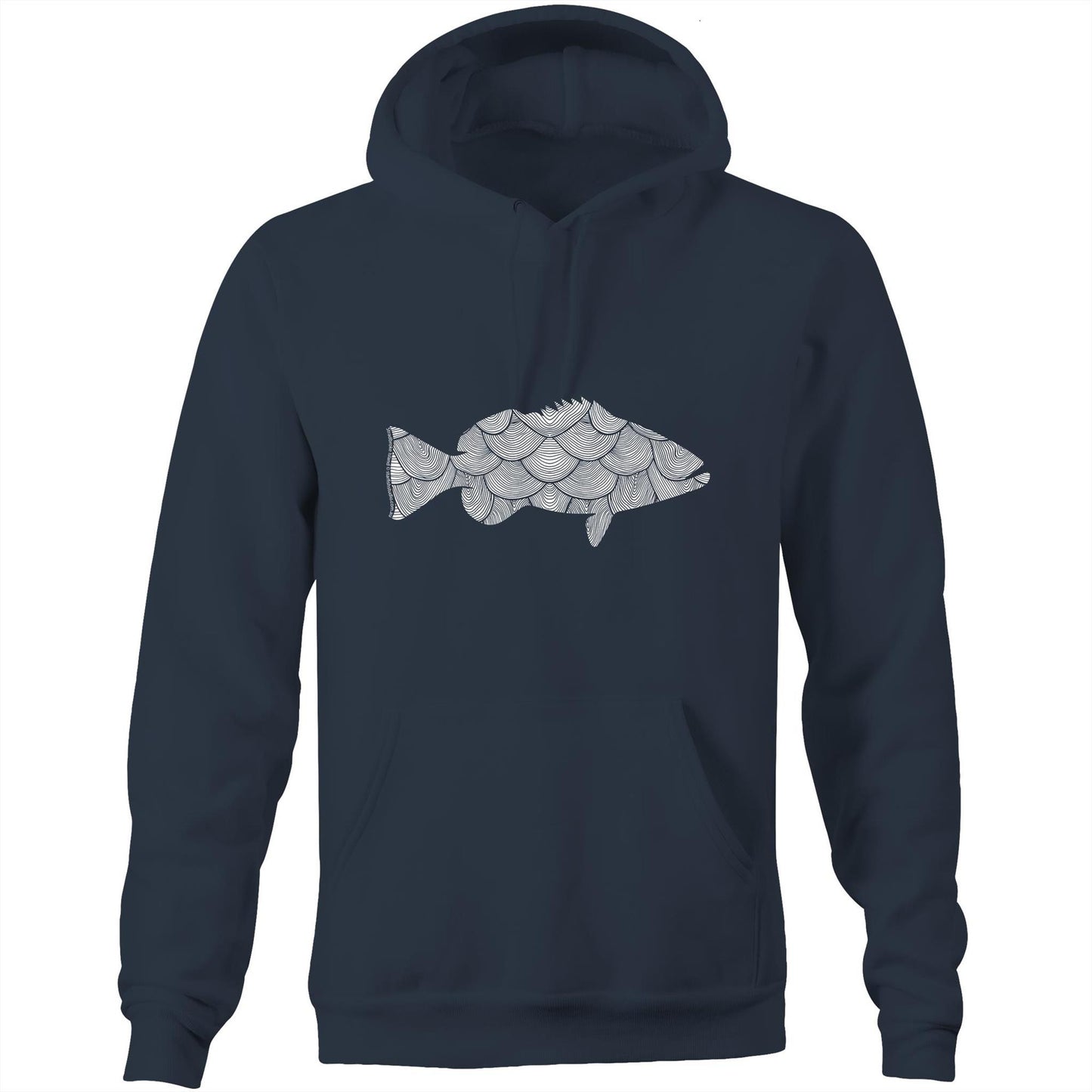 Printed to order- Unisex FISH - Hoodie with Pocket